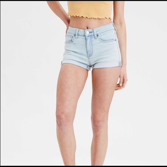 American Eagle HI Rise Shortie Shorts / Cutoff 4 - Picture 1 of 10